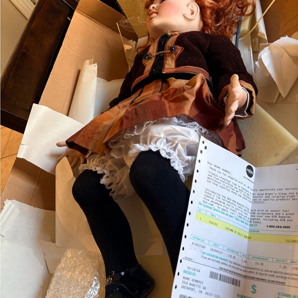 Collectible Autum by Kelly Rubert Elite porcelain doll #49 of 900 - Picture 2 of 8